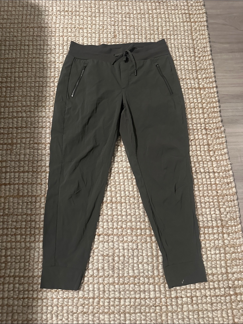 Athleta Olive Green Drawstring Jogger Pants